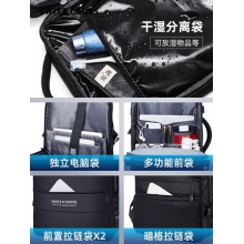 瑞士军刀大容量旅行双肩包男士超大扩容行李包多功能休闲旅游背包