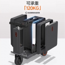 DTA电动行李箱骑行可坐大人20寸旅行箱代步可登机 黑色GX2510