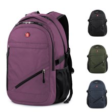 瑞士军刀双肩包休闲运动背包黑色户外包15寸笔记本电脑包 SA-9037