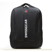 瑞士军刀户外双肩包15寸休闲运动包硬壳防水旅行背包黑色 SA-9398
