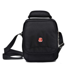 瑞士军刀男士单肩包10寸平板IPAD电脑包黑色休闲斜挎包 SA-001