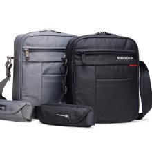 瑞士军刀男单肩斜挎包竖款男包10寸休闲旅游iPad电脑包 SN5701