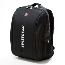 瑞士军刀户外双肩包15寸休闲运动包硬壳防水旅行背包黑色 SA-9398