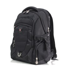 瑞士军刀双肩包运动背包15寸笔记本包黑色旅行休闲包 SA-9275I