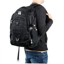 瑞士军刀双肩包运动背包15寸笔记本包黑色旅行休闲包 SA-9275I